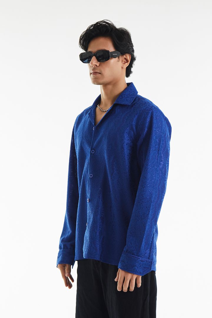 Sheer Elegant Poly Satin Shirt