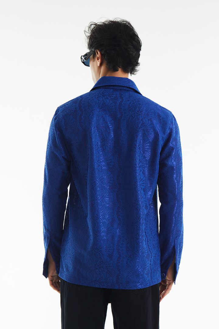 Sheer Elegant Poly Satin Shirt