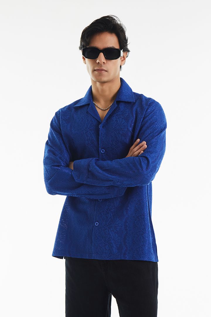 Sheer Elegant Poly Satin Shirt