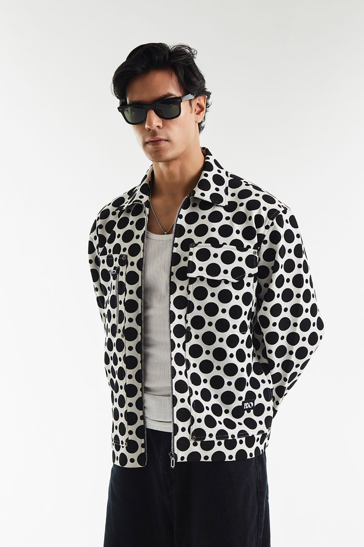 Casual Circled Hoots jacket