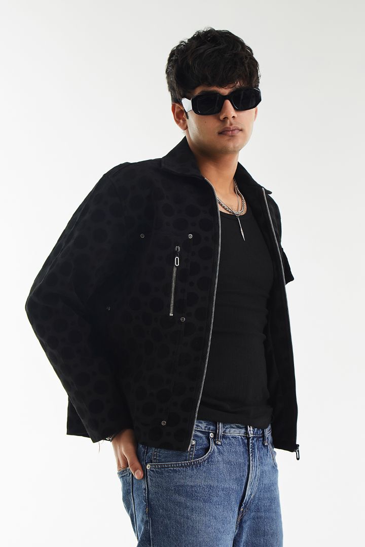 Casual Circled Hoots jacket
