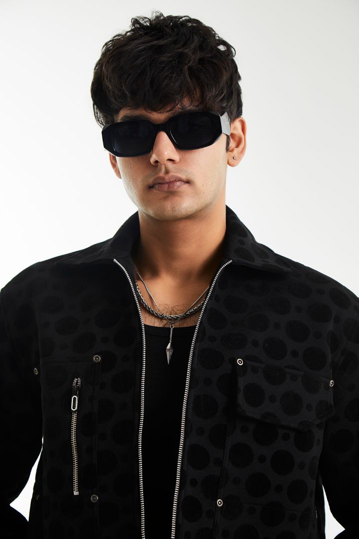 Casual Circled Hoots jacket