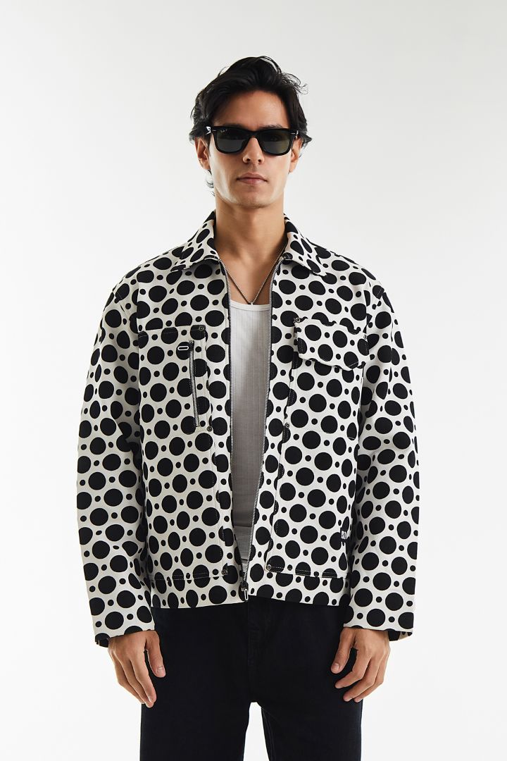 Casual Circled Hoots jacket