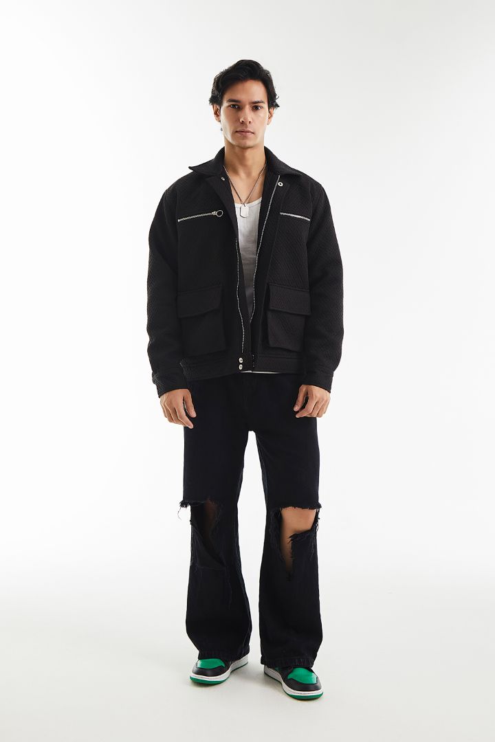 Dobby Detailed Jacket