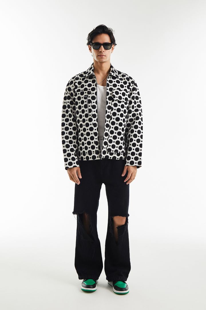 Casual Circled Hoots jacket