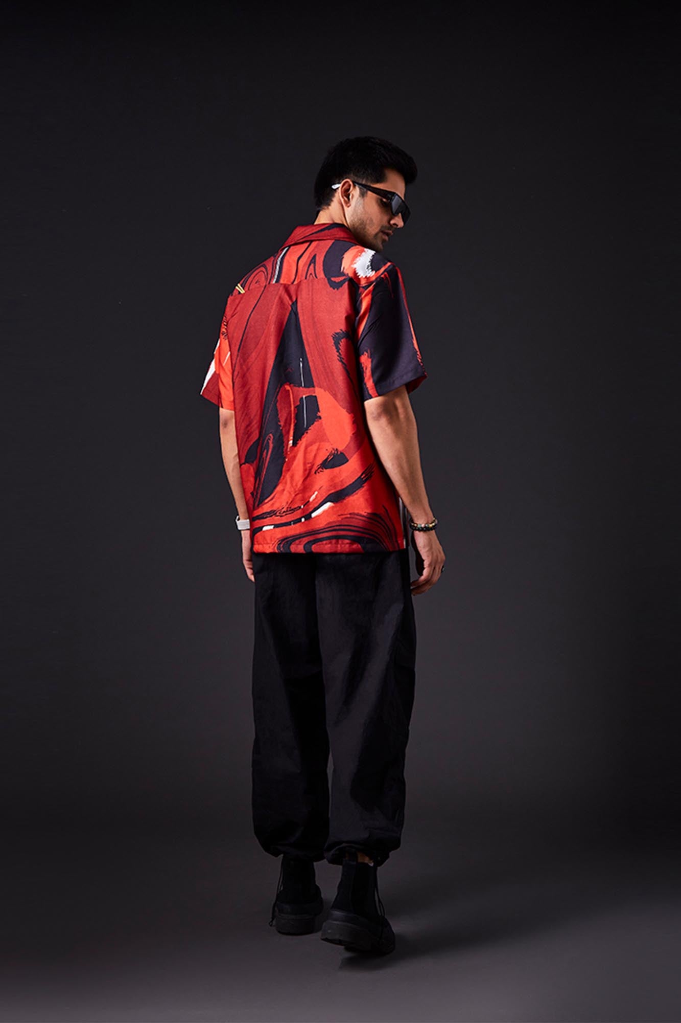 Electric Rainbow Ride Cuban Collar Shirt