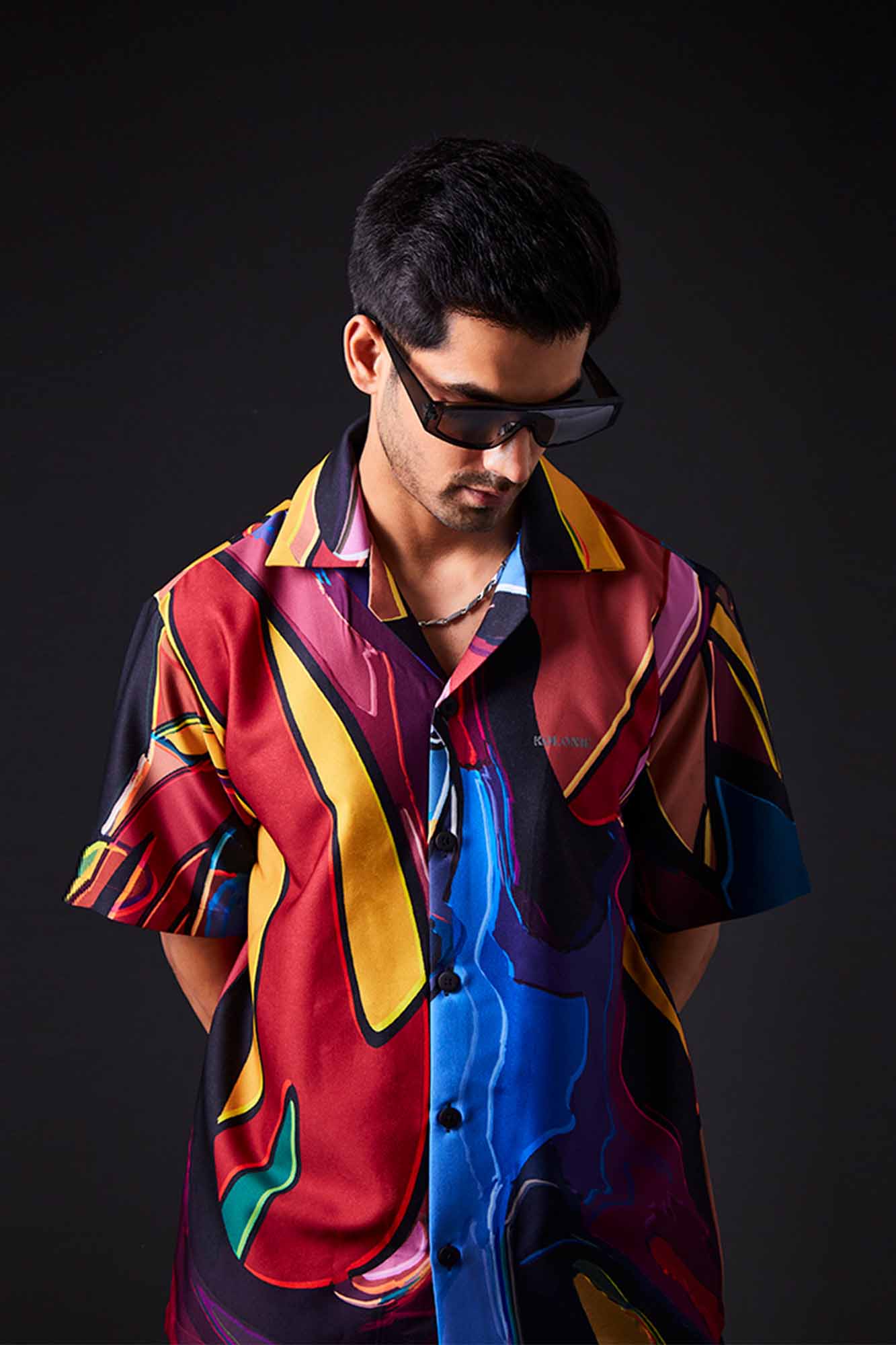 Swirly Symphony Cuban Collar Shirt
