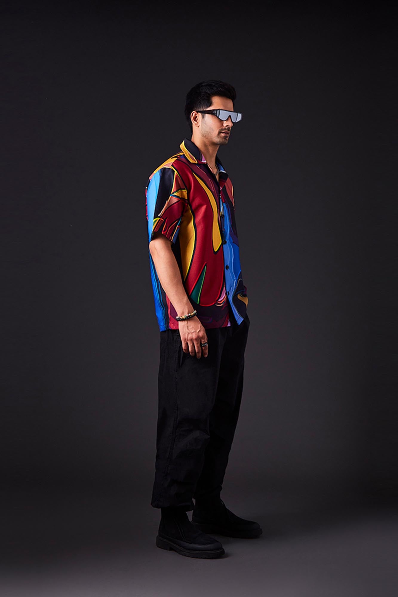 Swirly Symphony Cuban Collar Shirt