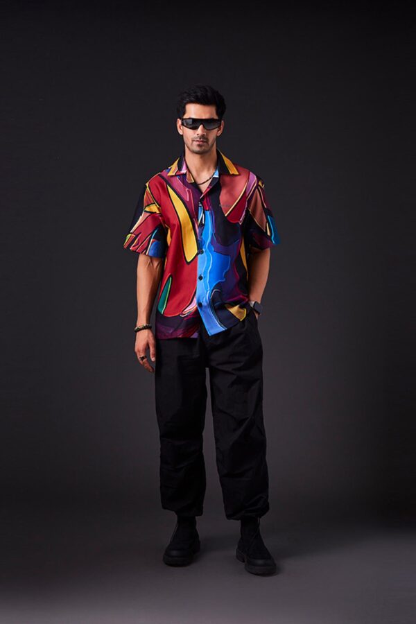 Swirly Symphony Cuban Collar Shirt