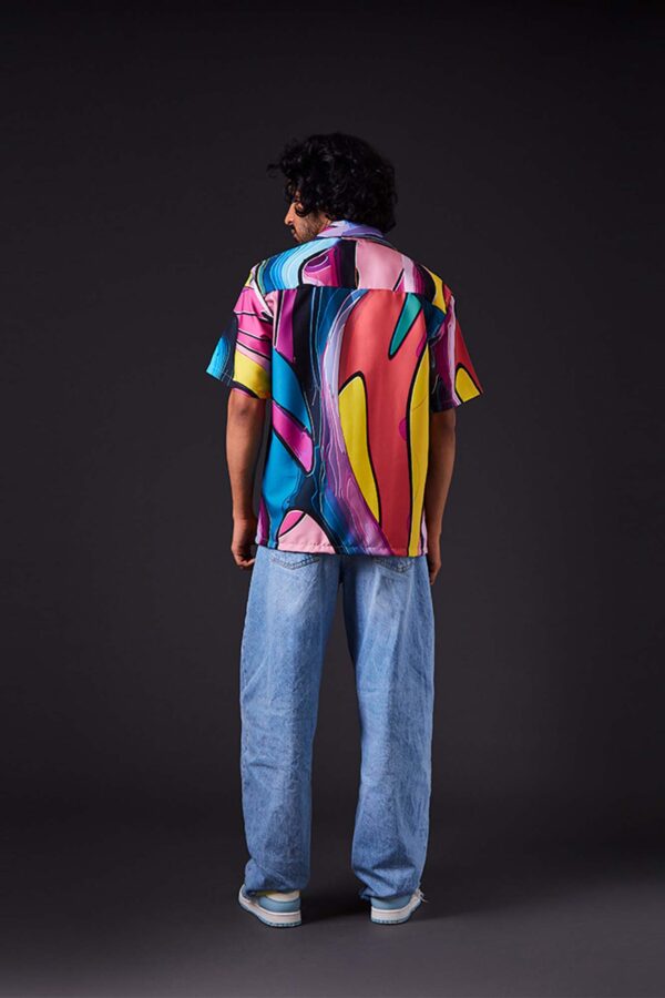 Swirly Symphony Cuban Collar Shirt