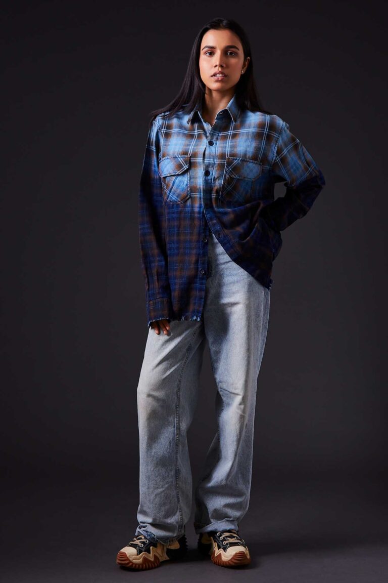 Graceful Ombre Tranquility Distressed Shirt
