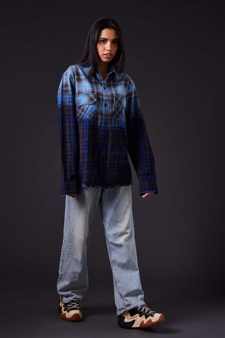 Graceful Ombre Tranquility Distressed Shirt