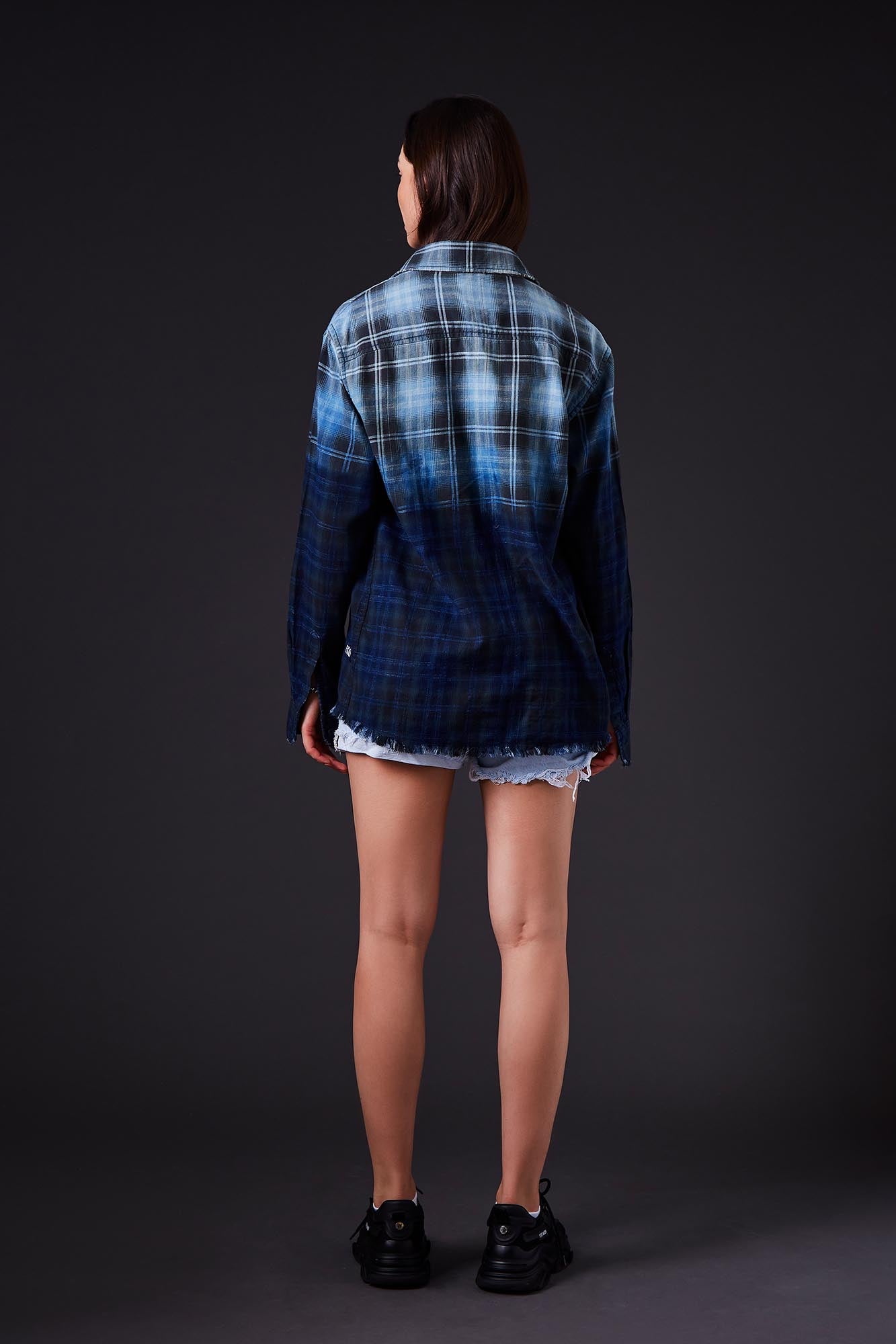 Graceful Ombre Tranquility Distressed Shirt