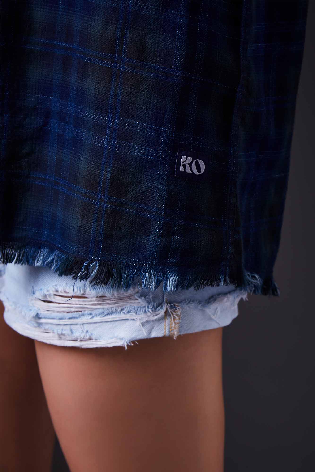 Graceful Ombre Tranquility Distressed Shirt