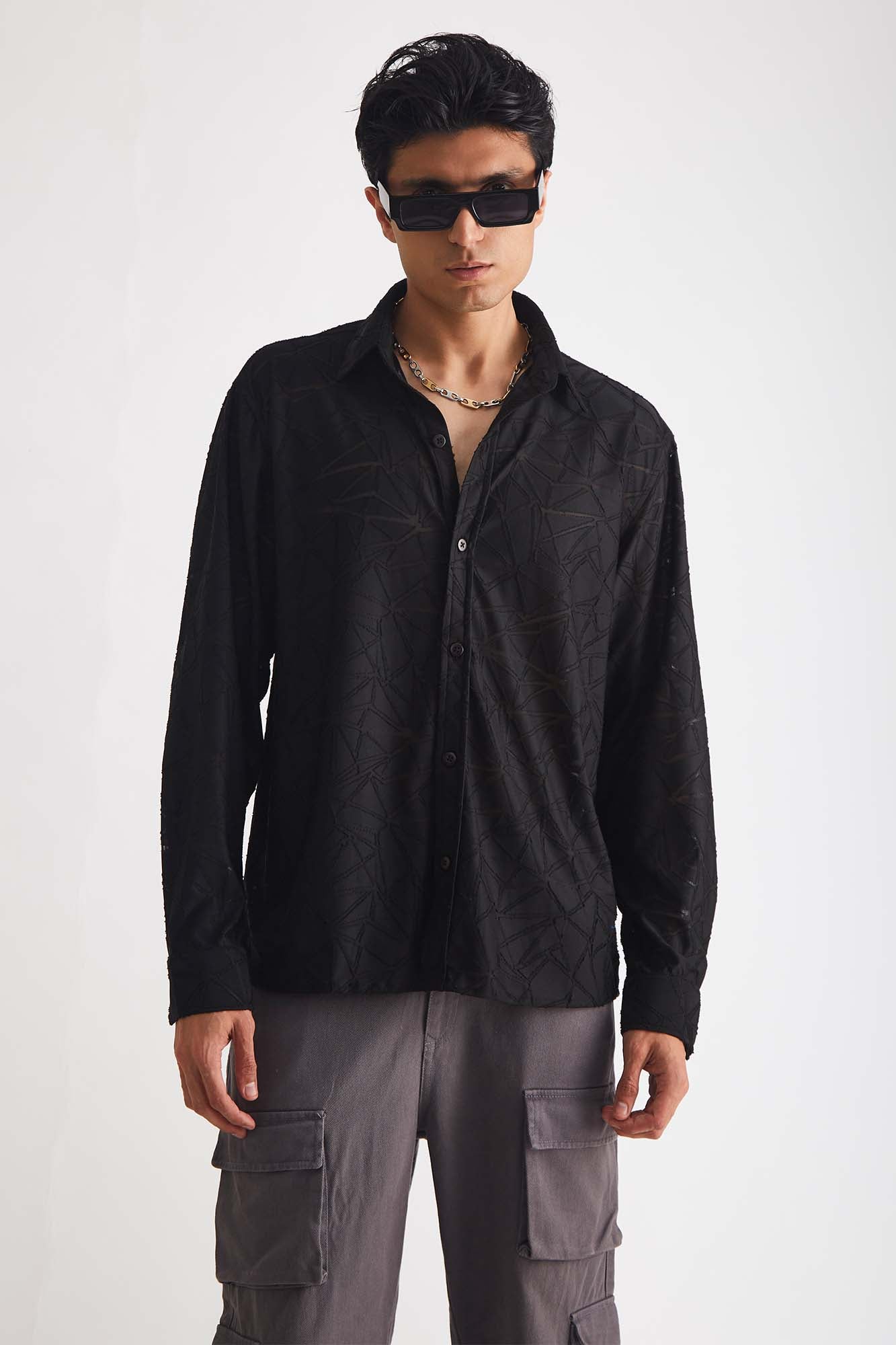 Geometric Delight Oversized Shirt