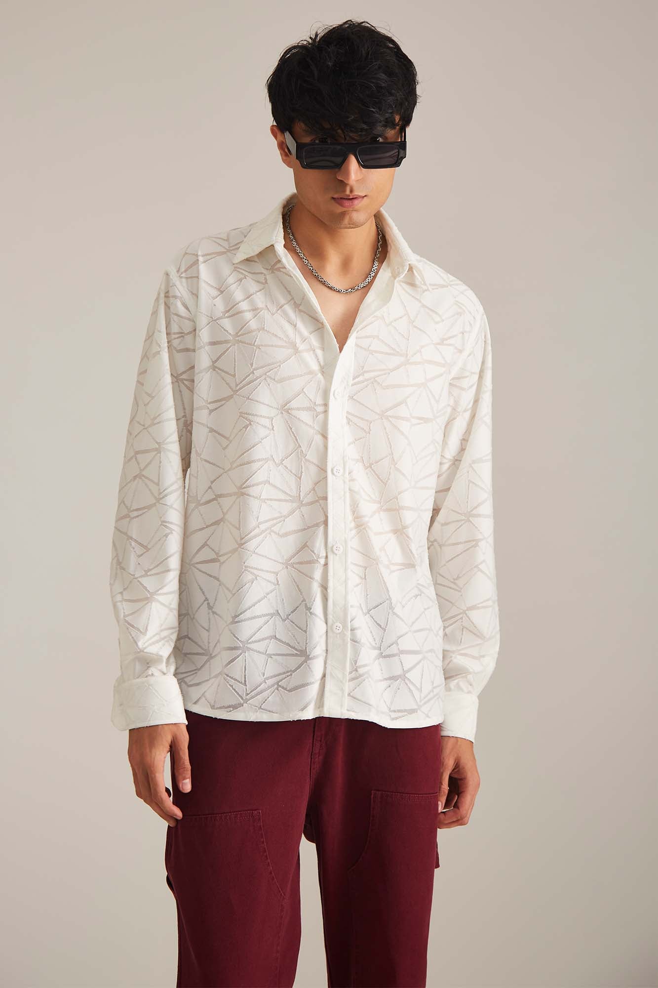 Geometric Delight Oversized Shirt