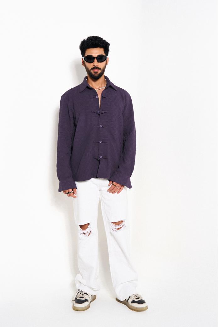 Buttoned Trend-Maker Oversized Shirt