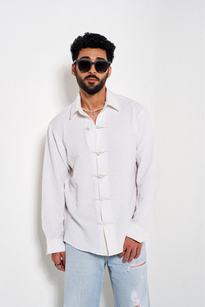 Buttoned Trend-Maker Oversized Shirt