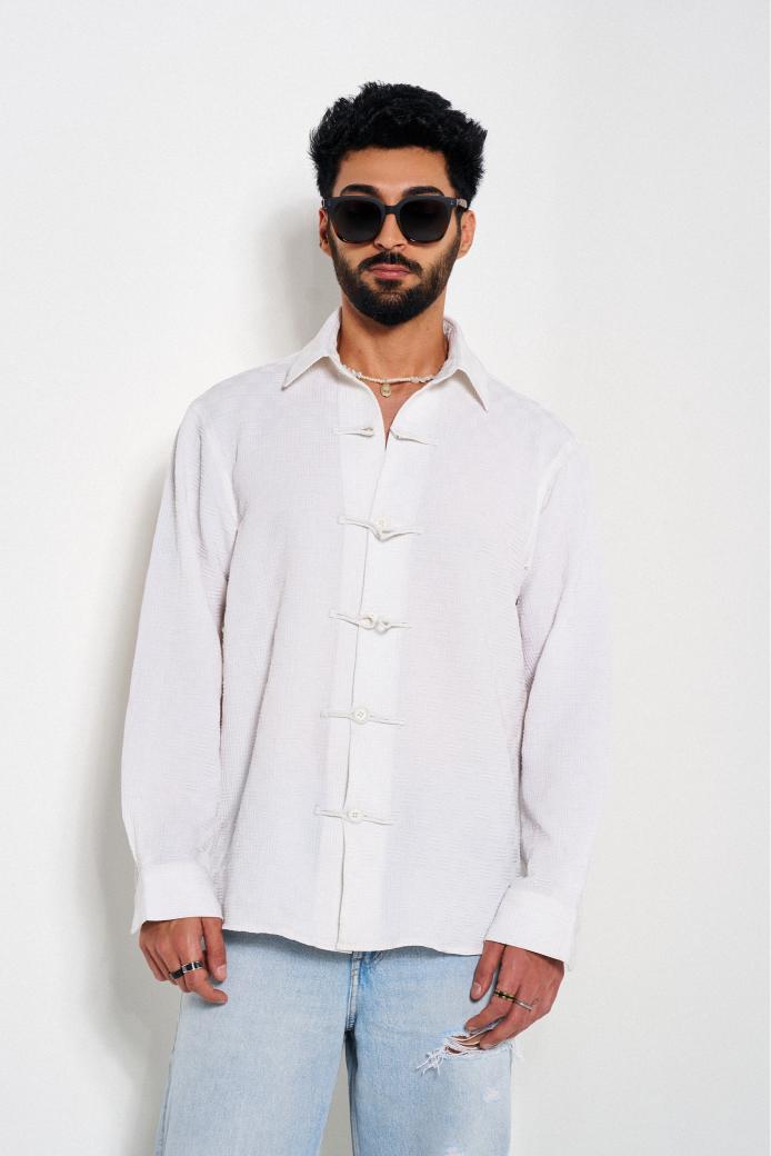 Buttoned Trend-Maker Oversized Shirt