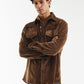 Overlay Velvet Corduroy Shirt