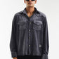 Overlay Velvet Corduroy Shirt
