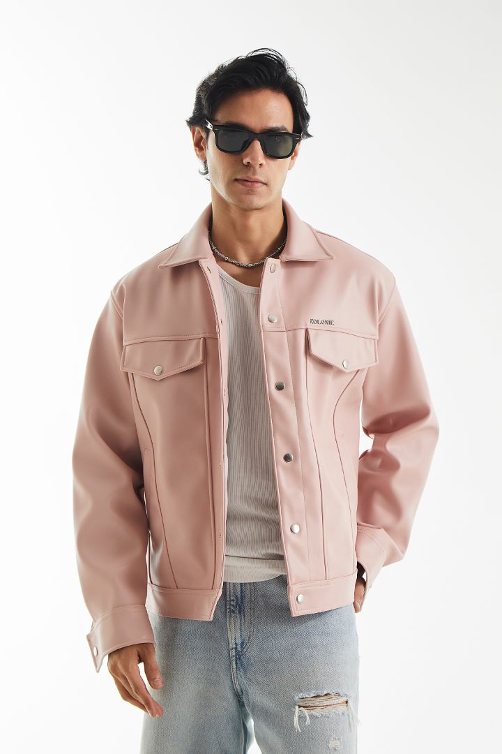 Flappy Pastel Leather Jacket