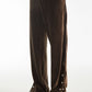 Bottom-Buttoned Velvet Corduroy Pant