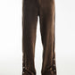 Bottom-Buttoned Velvet Corduroy Pant
