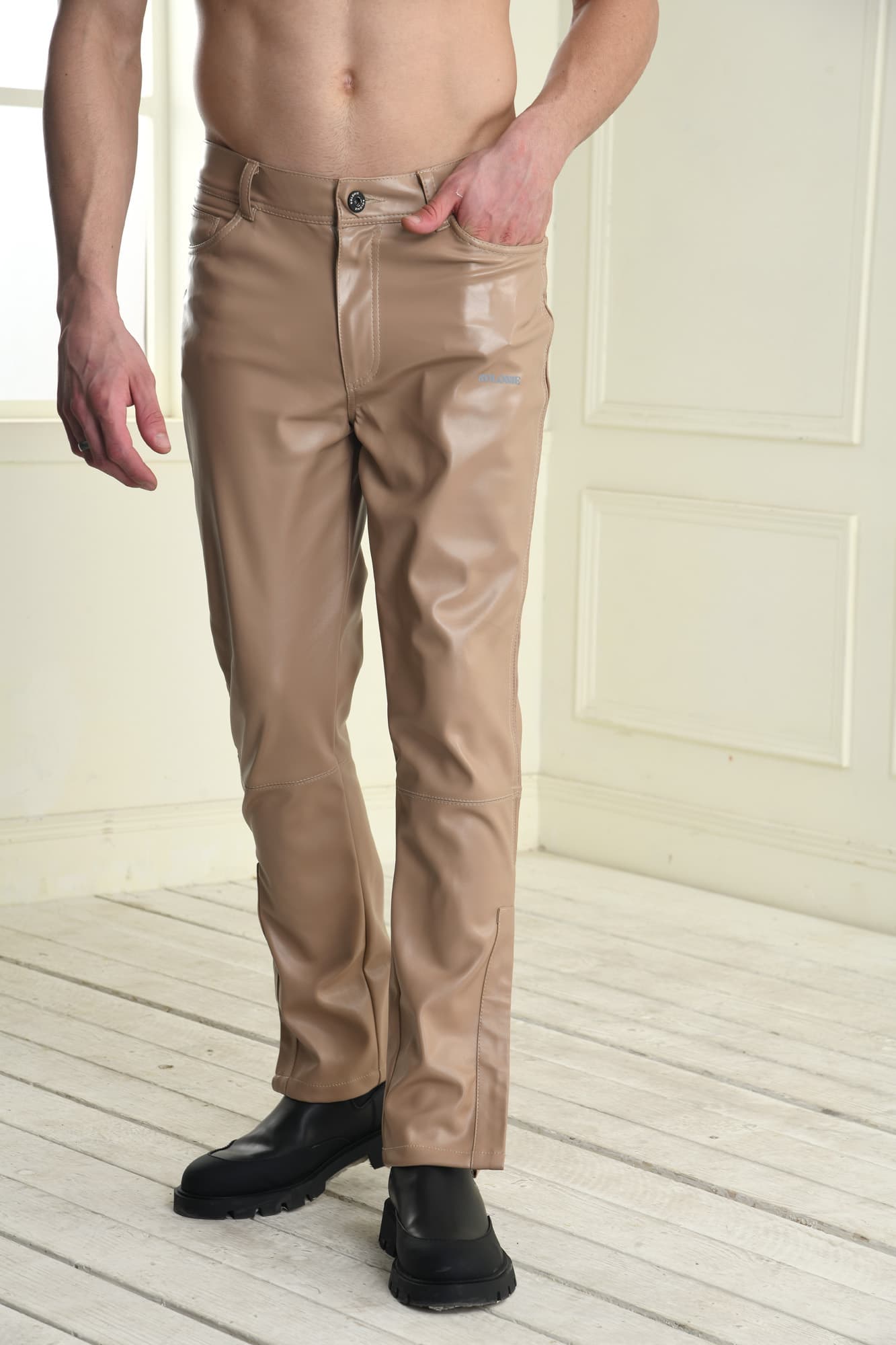 KO Bell Bottom Leather Pants