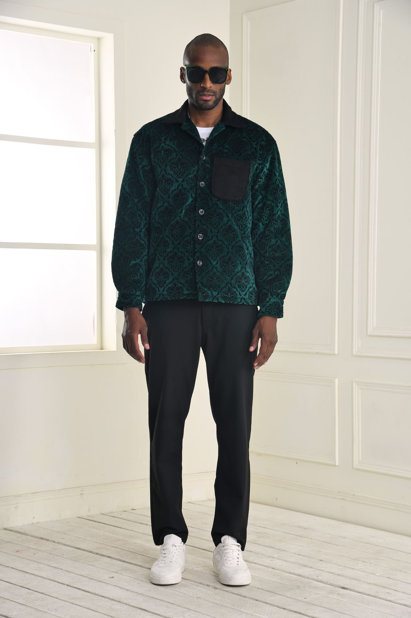 KO Jacquard Self Velvet Jacket