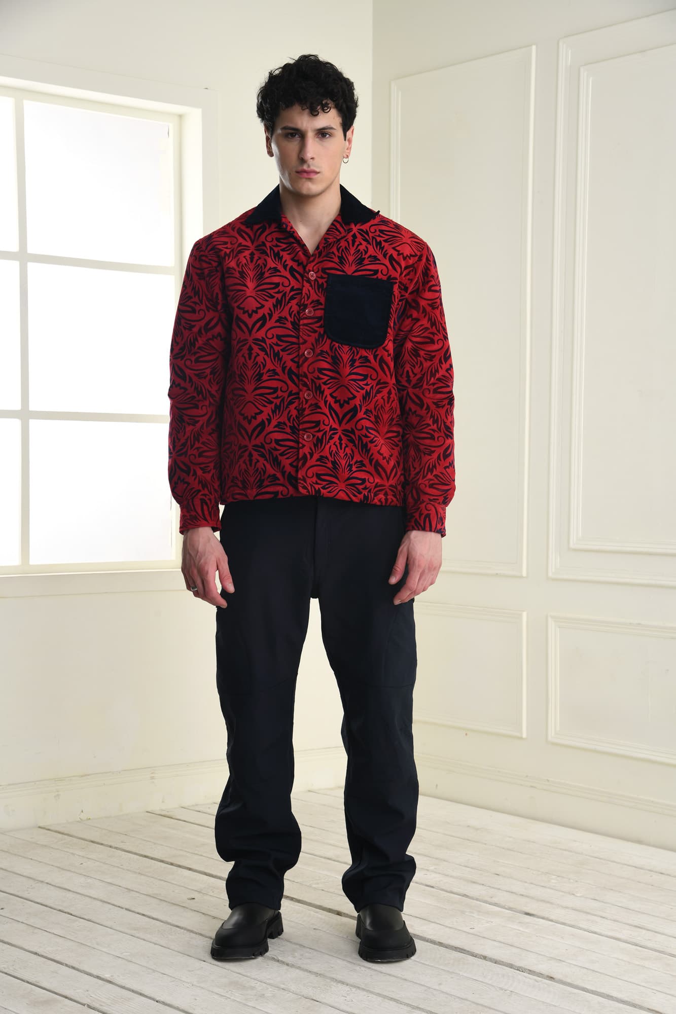 KO Jacquard Self Velvet Jacket