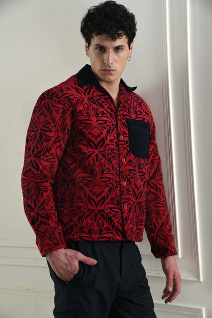 KO Jacquard Self Velvet Jacket