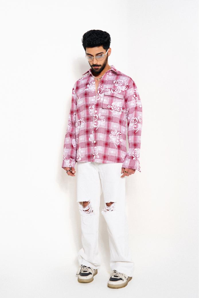 Checkered Rosa Oversized Shirt