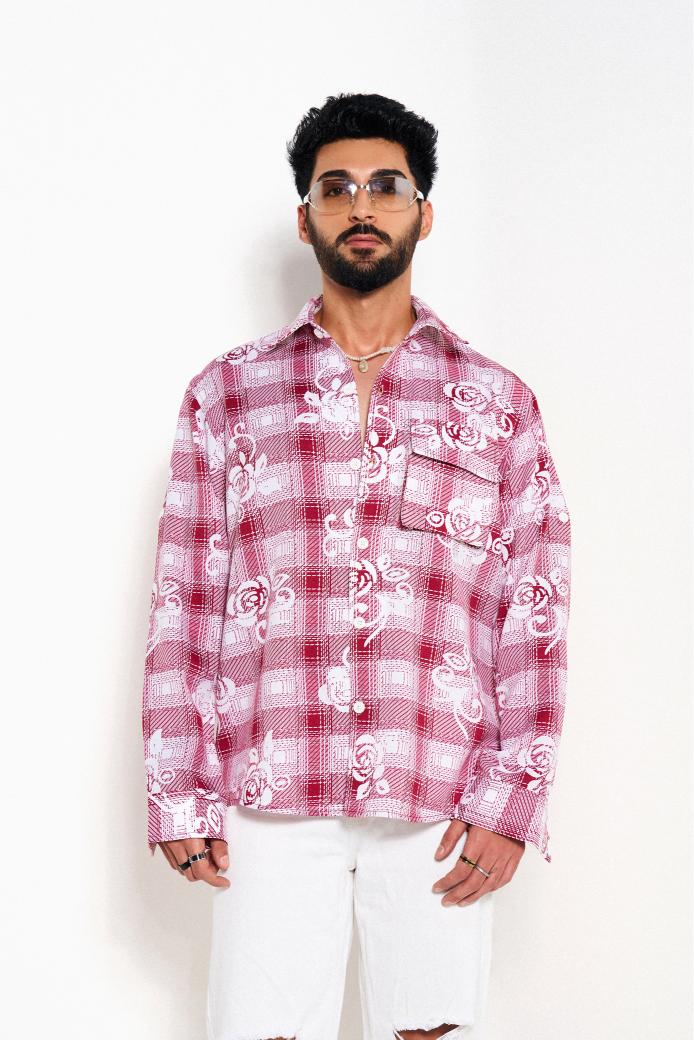 Checkered Rosa Oversized Shirt