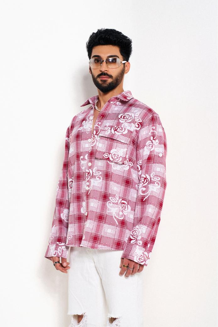 Checkered Rosa Oversized Shirt