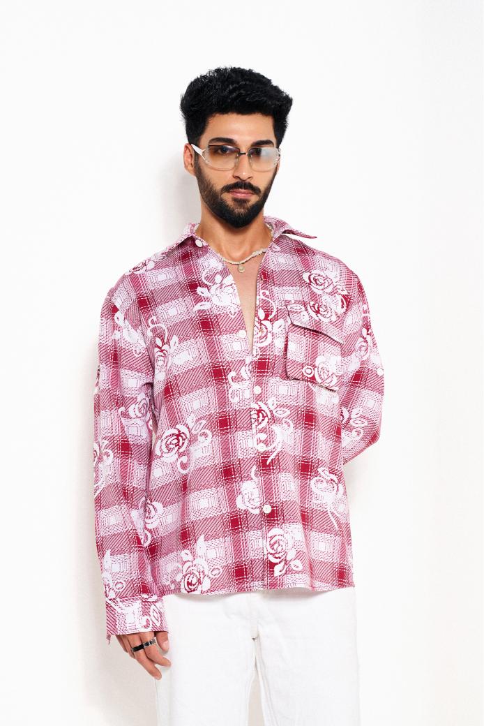 Checkered Rosa Oversized Shirt