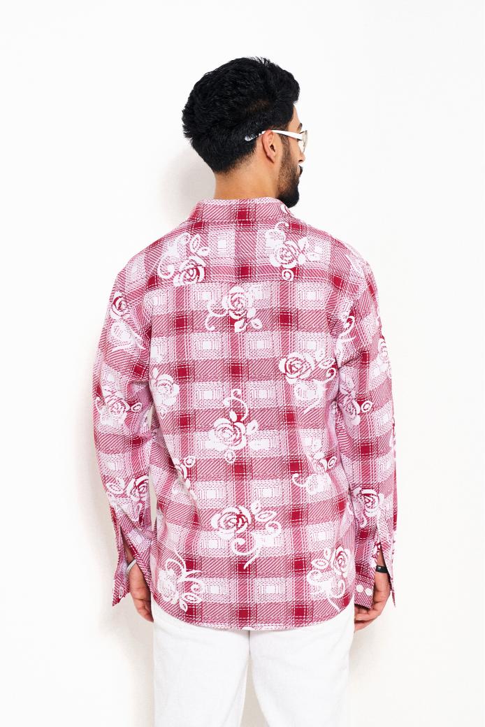 Checkered Rosa Oversized Shirt