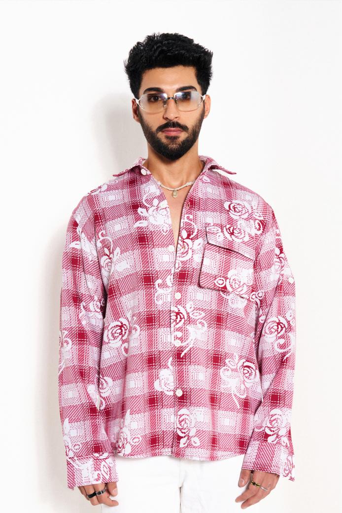 Checkered Rosa Oversized Shirt