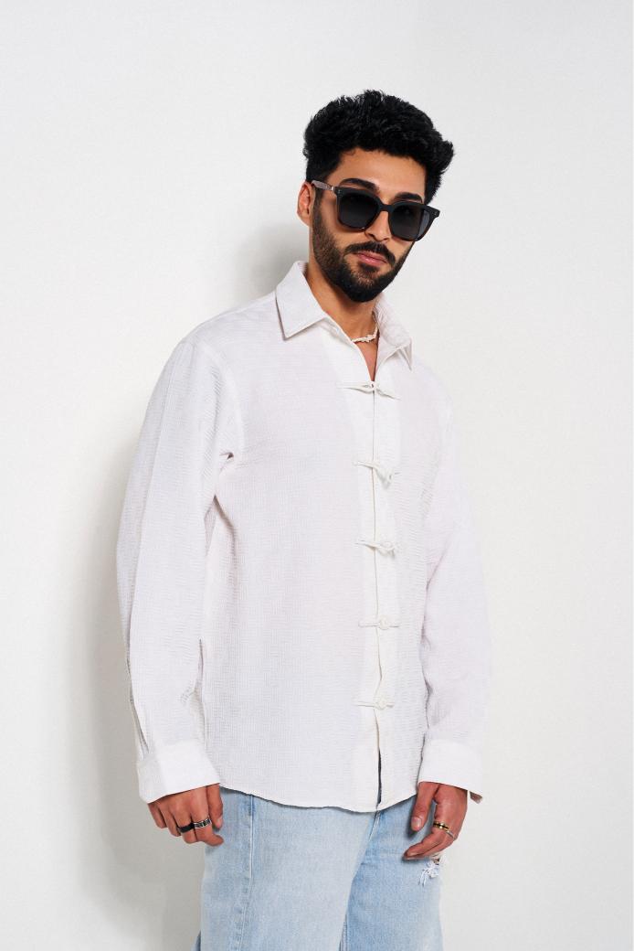 Buttoned Trend-Maker Oversized Shirt